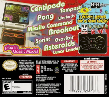 Retro Atari Classics (USA, Europe) box cover back
